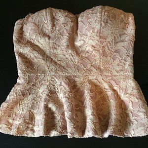 Forever 21 Strapless Top with Flair Bottom